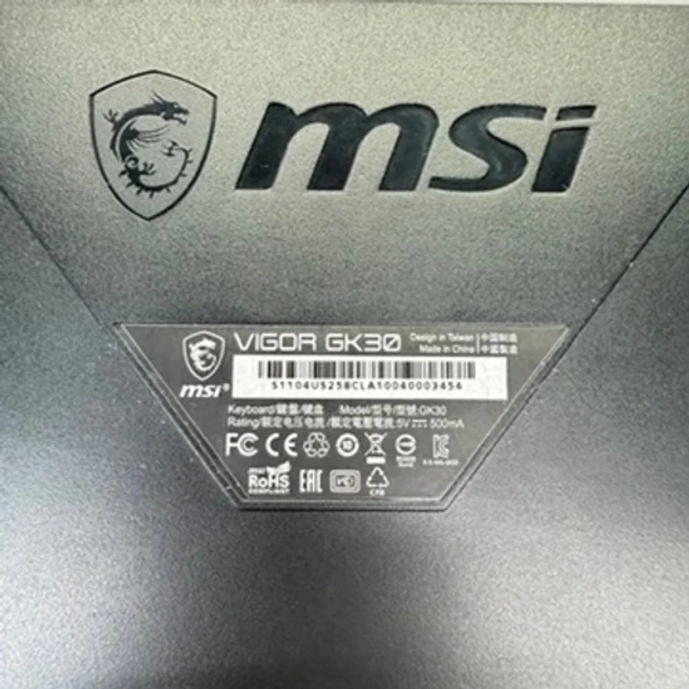 MSI Vigor GK30 Wired Gaming Keyboard RGB Mechanical-Like Plunger Switches Black